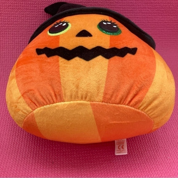 Ramona TY Squish-A-Boos Squishy Plush  Stuffed Toy Halloween Pumpkin 10” - Picture 5 of 8